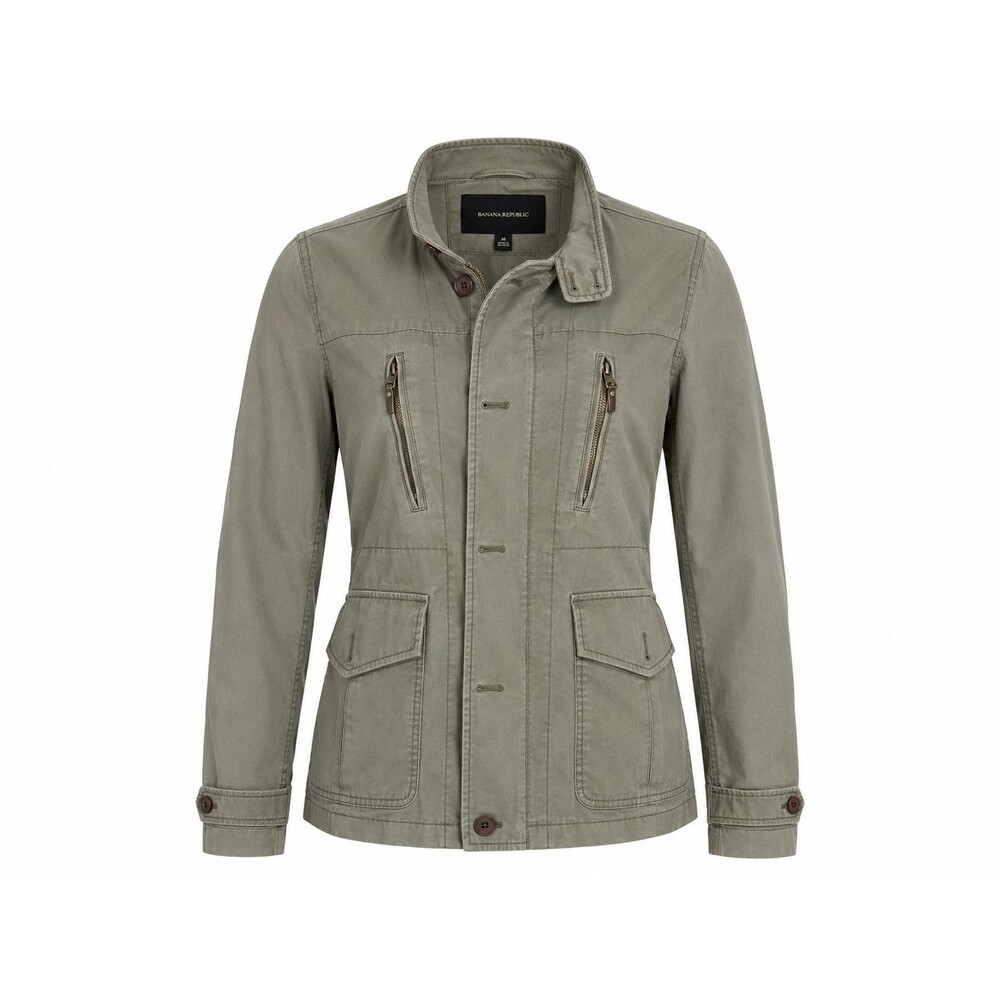 Banana Republic Women’s Utility Jacket Green Military Style Coat Size M